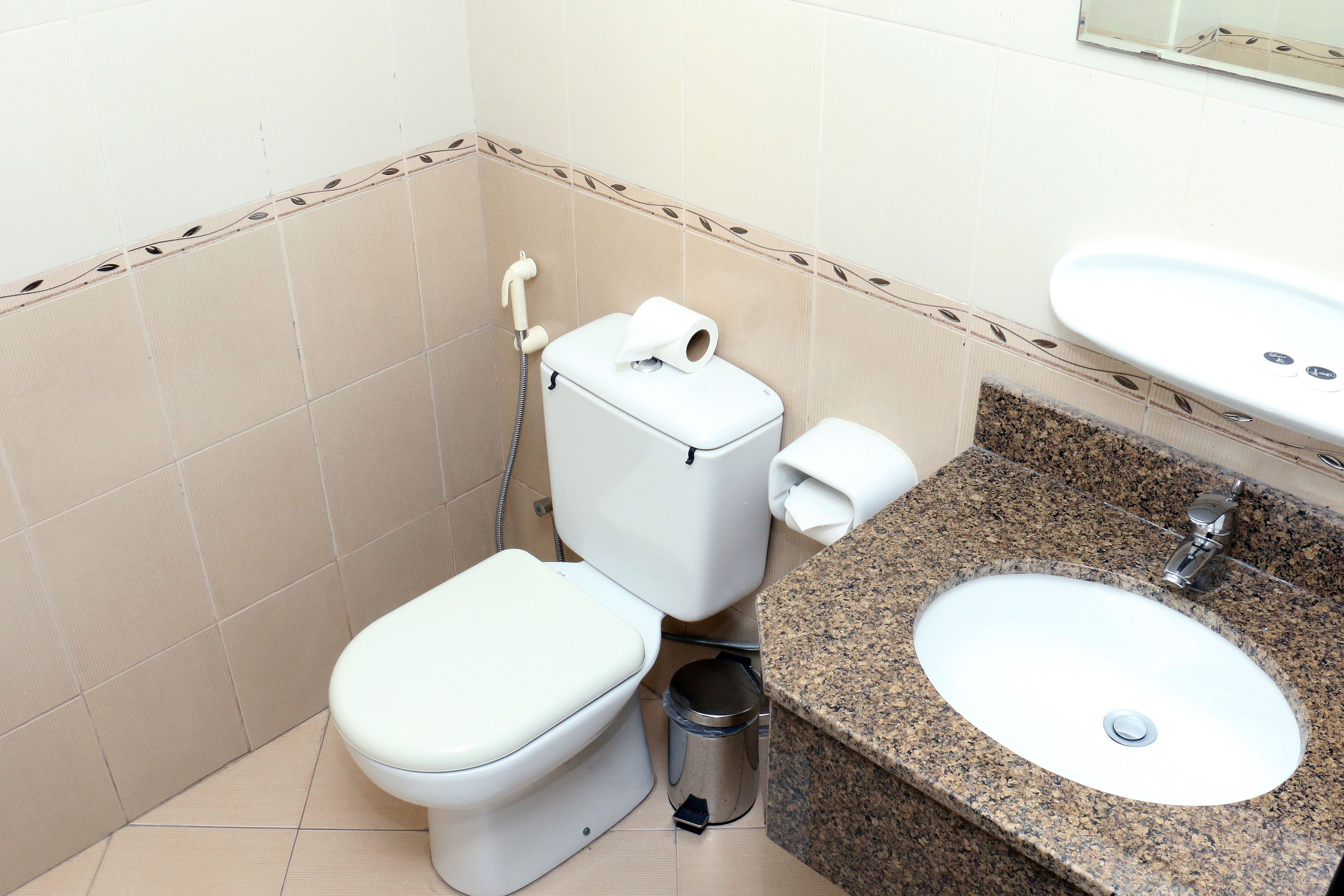 bathroom | shower, free toiletries, hair dryer, slippers