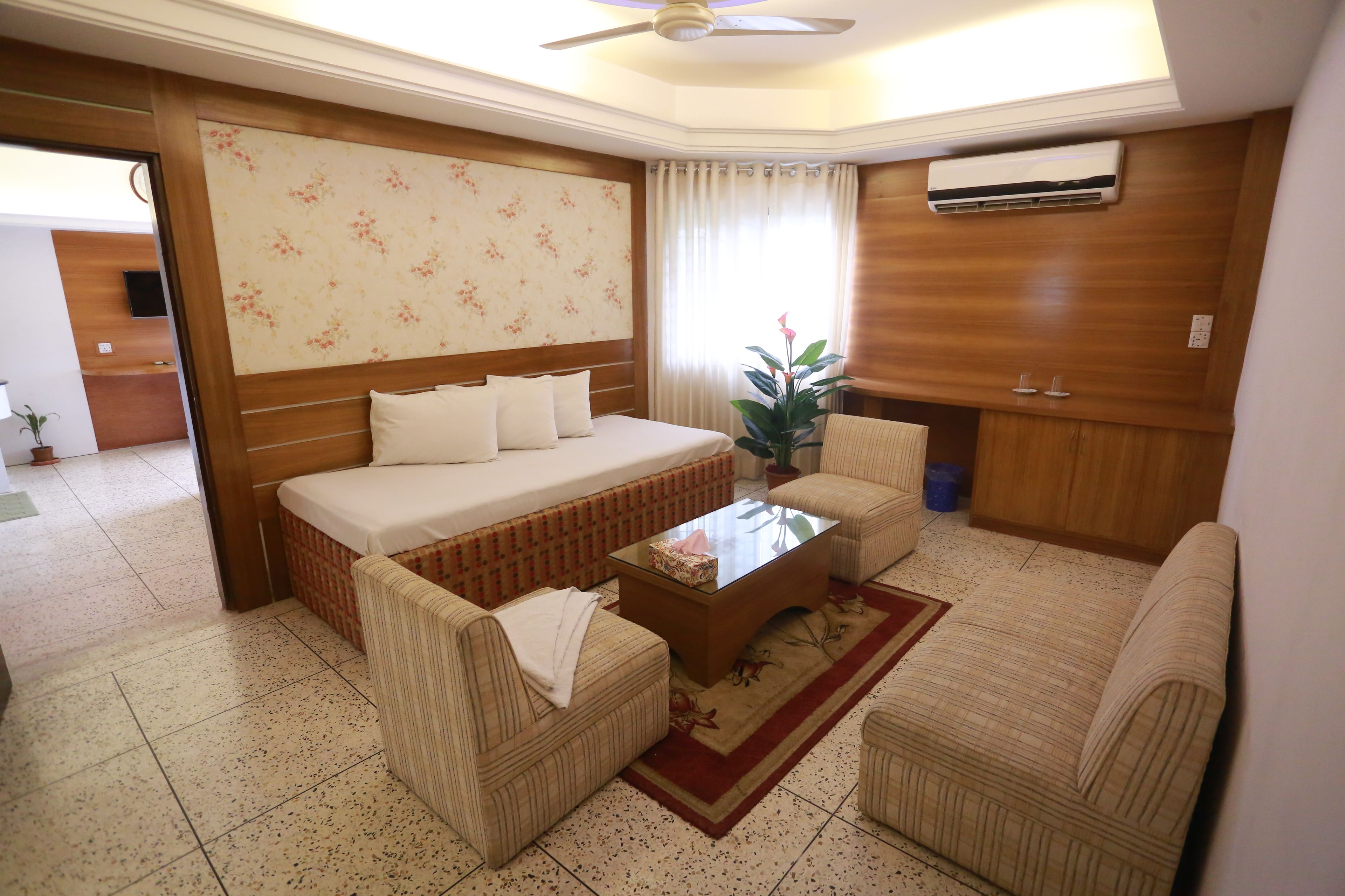 executive suite | living area | led tv, printers