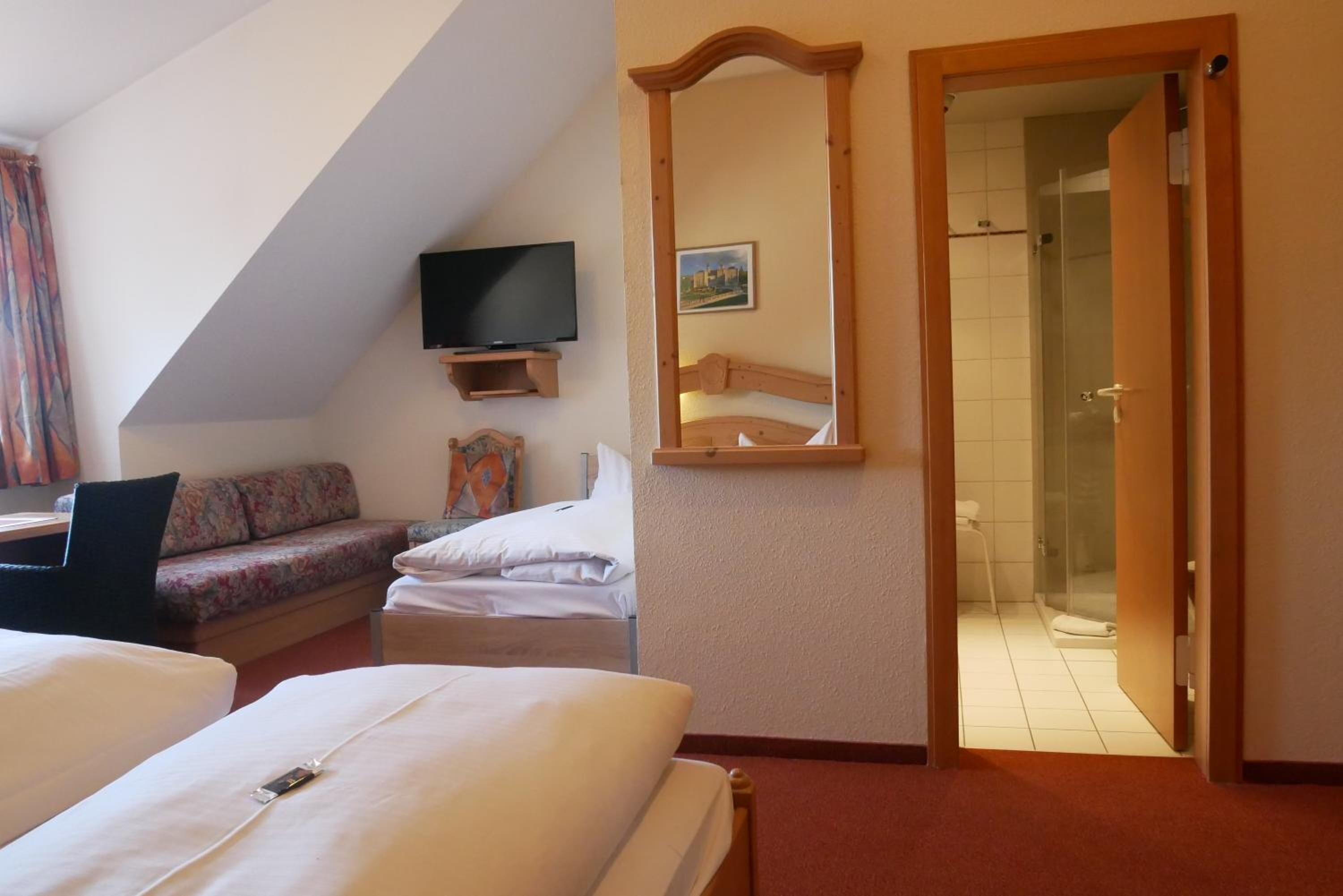 premium bedding, desk, iron/ironing board, free cots/infant beds