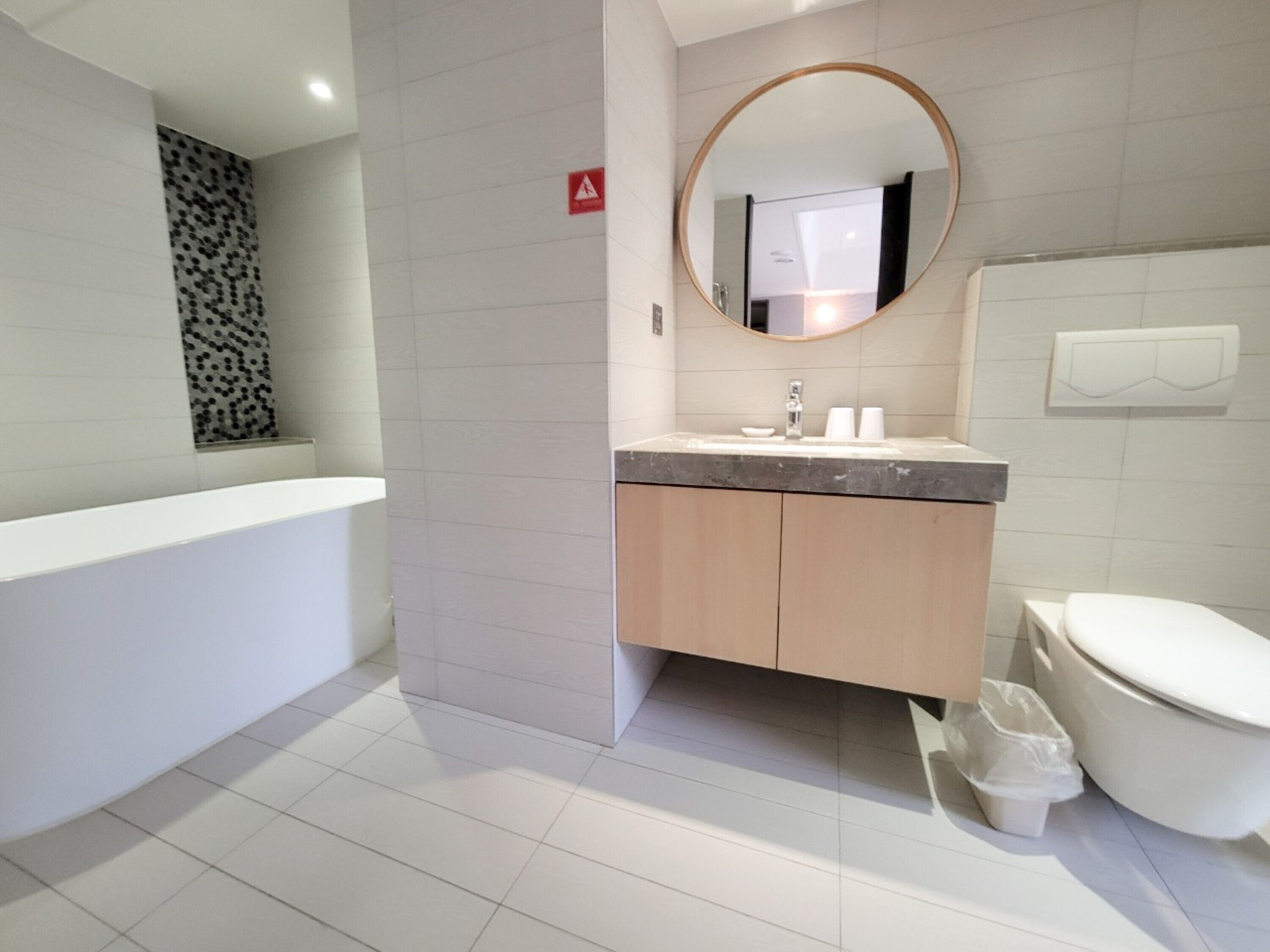 superior triple room | bathroom | hair dryer, bidet, towels, shampoo