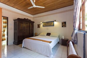 Deluxe Bungalow, 2 Bedrooms, Kitchen, Poolside | 2 bedrooms, desk, iron/ironing board, free rollaway beds