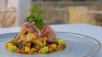 A plate of food with various ingredients.