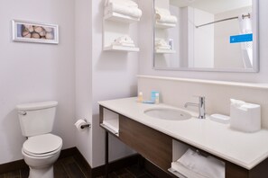Free toiletries, hair dryer, towels