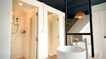 Shower, bidet, soap, shampoo