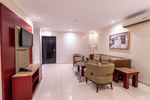 Apartment, 1 Bedroom | Living room | LCD TV