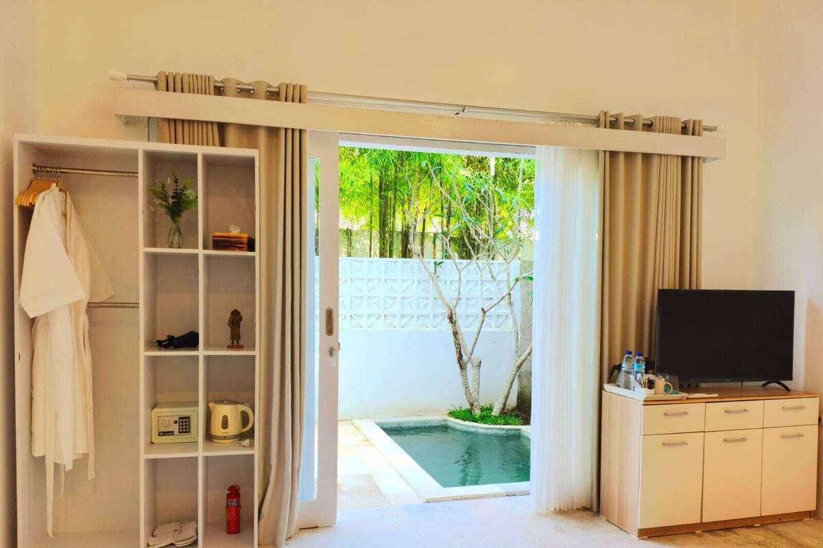 1 habitación y ropa de cama de alta calidad