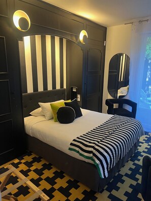 Individually decorated, individually furnished, desk, blackout curtains