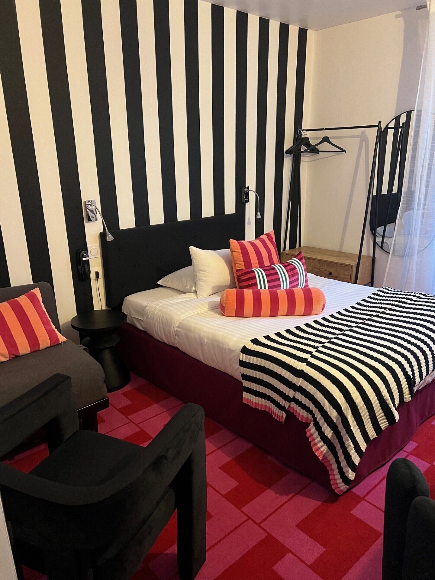 individually decorated, individually furnished, desk, blackout curtains