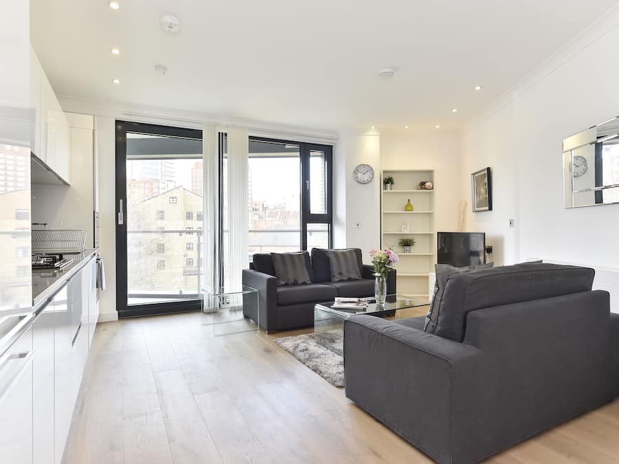 Apartment, 1 Bedroom | Living area | Flat-screen TV, DVD player