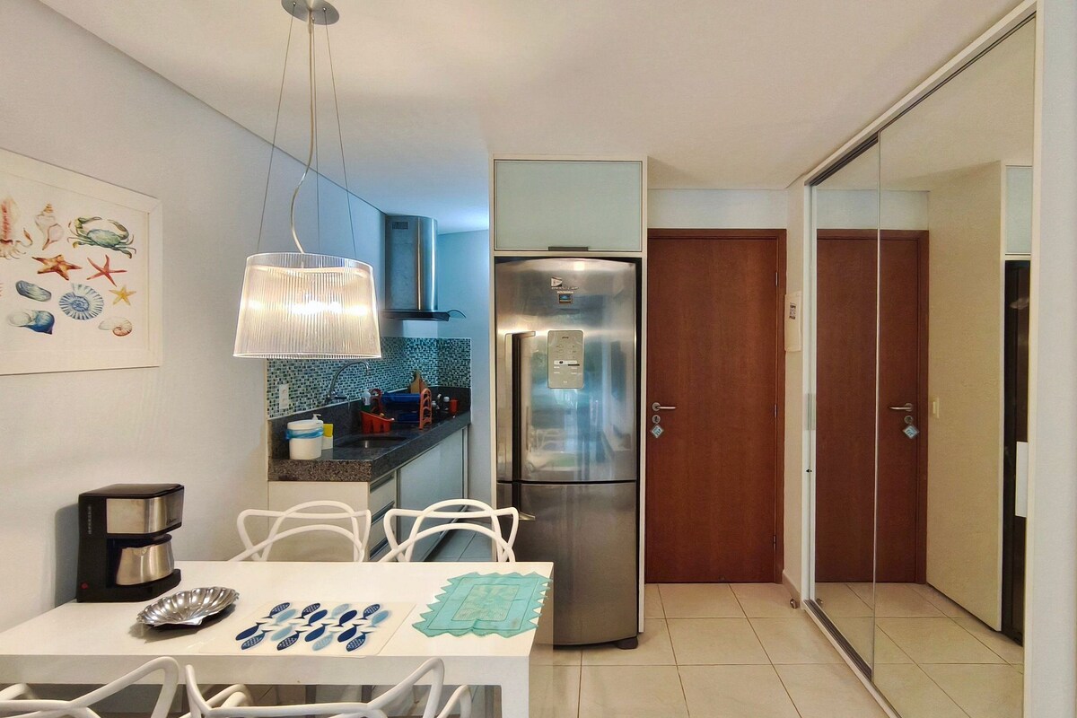 Comfort Apartment | Private kitchen | Fridge, microwave, cookware/dishes/utensils, freezer