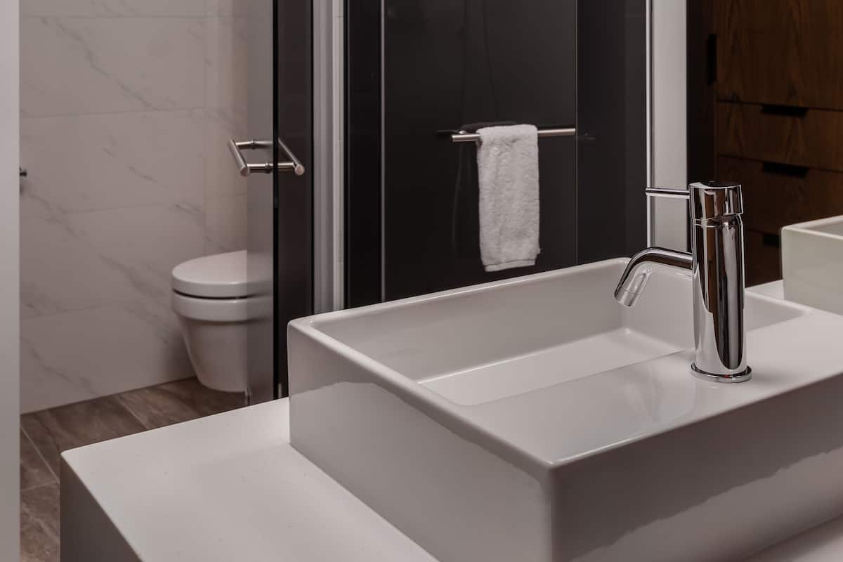 eco-friendly toiletries, hair dryer, towels, soap