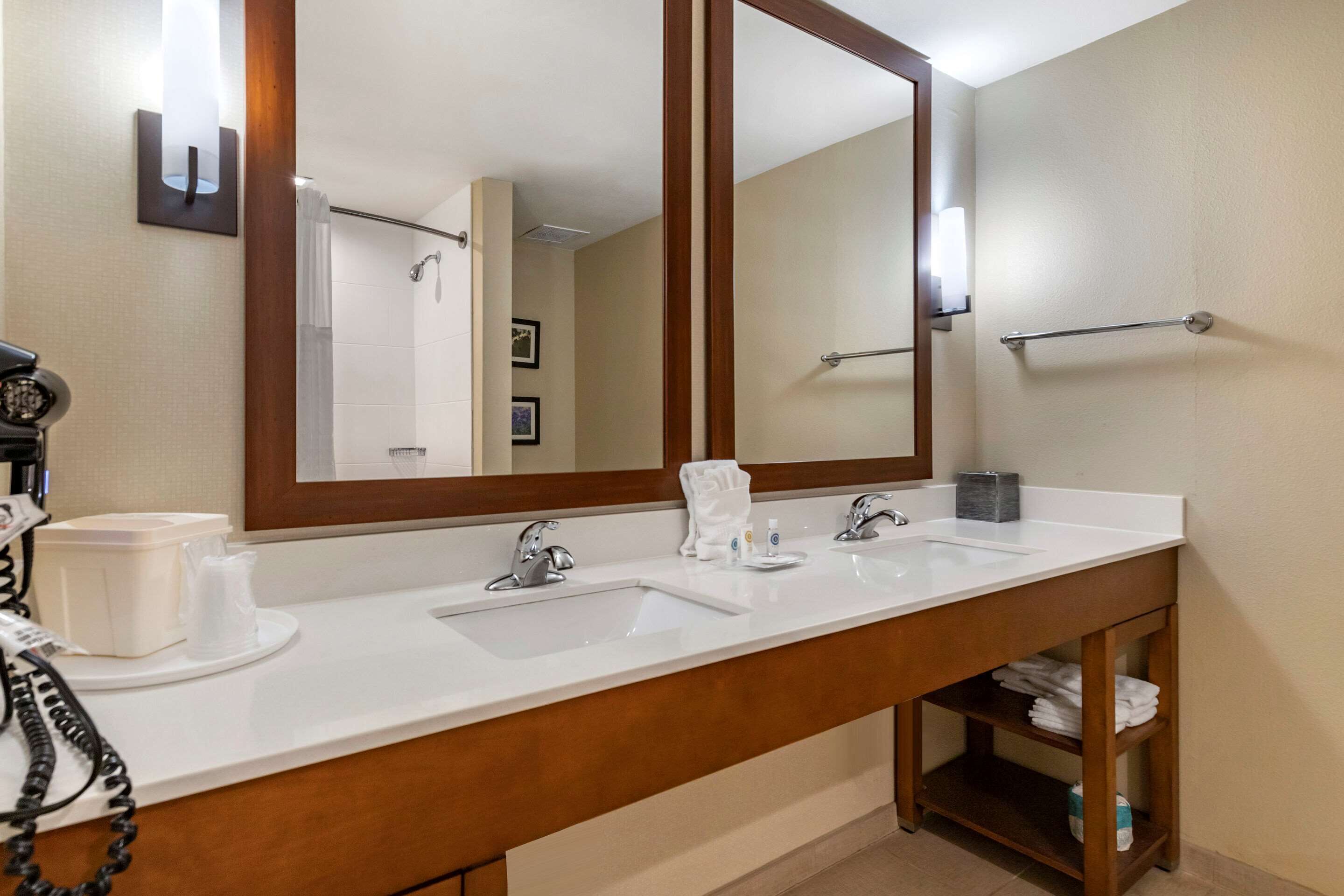 suite, 2 queen beds, non smoking | premium bedding, in-room safe, desk, laptop workspace