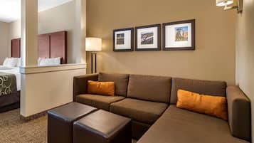 Suite, 2 Queen Beds, Non Smoking | Premium bedding, in-room safe, desk, laptop workspace