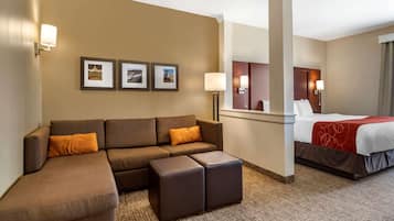 Suite, 1 King Bed, Non Smoking | Premium bedding, in-room safe, desk, laptop workspace