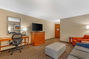 Desk, laptop workspace, blackout drapes, iron/ironing board - Drury Inn & Suites Fort Myers Airport FGCU (Fort Myers)