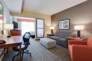 Desk, laptop workspace, blackout drapes, iron/ironing board - Drury Inn & Suites Fort Myers Airport FGCU (Fort Myers)