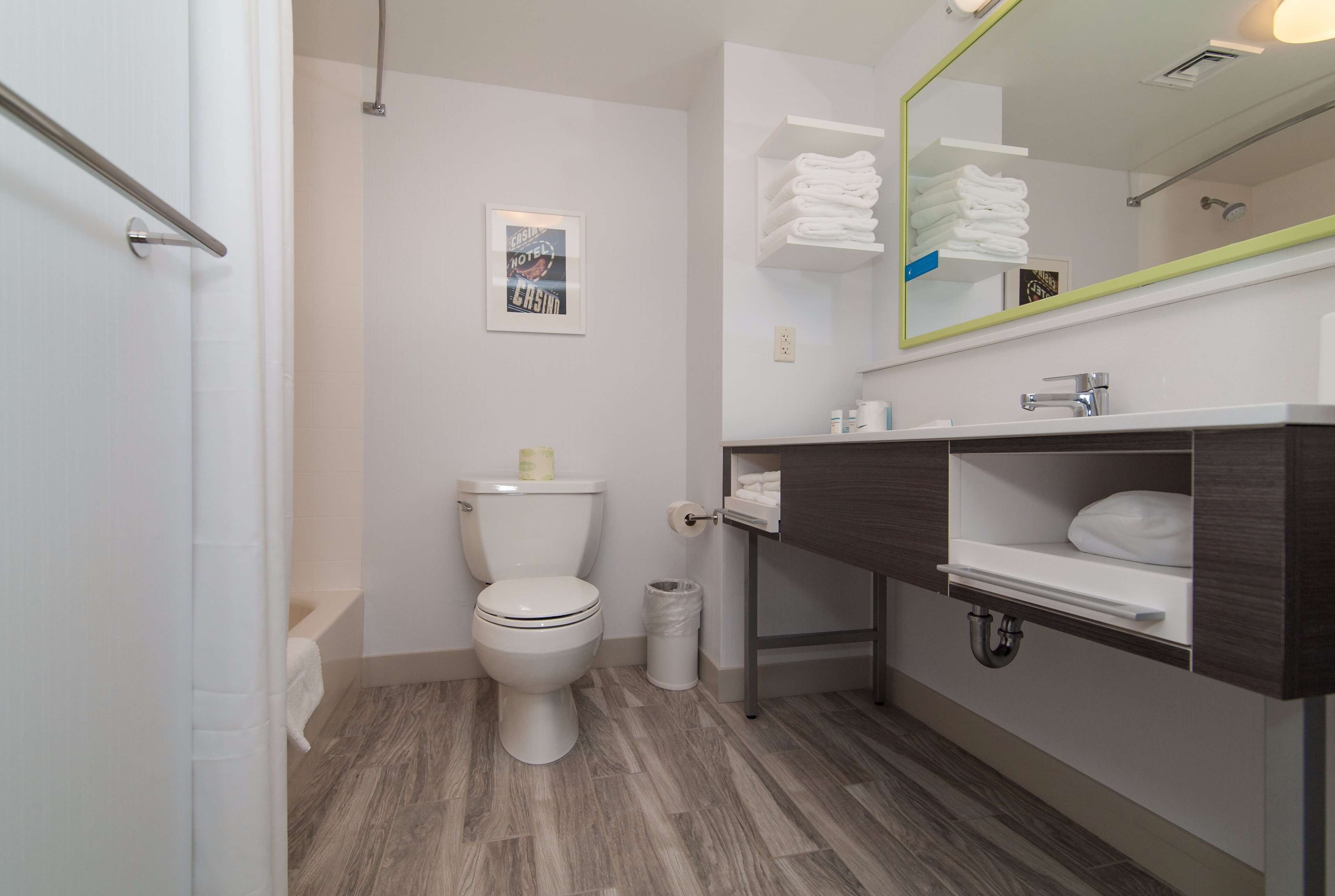 room, 2 queen beds, non smoking, refrigerator & microwave | bathroom | shower, hair dryer, towels