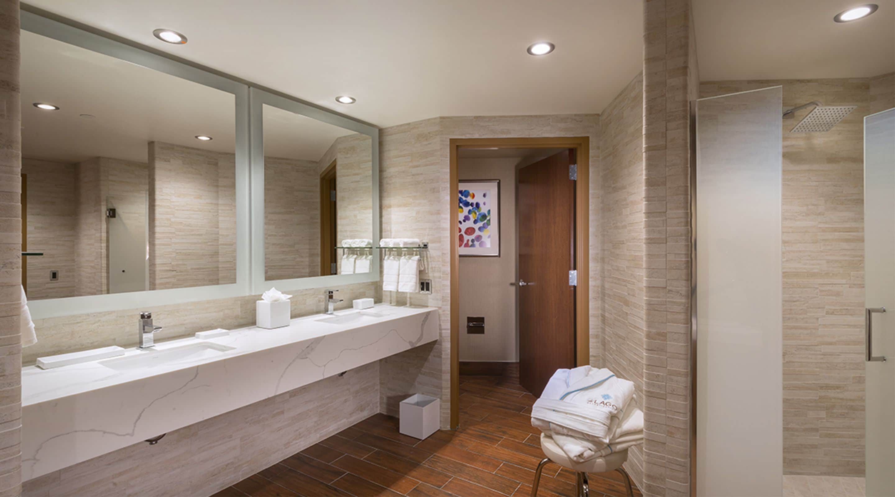 shower, rainfall showerhead, free toiletries, hair dryer