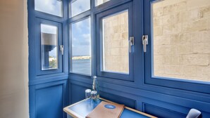 Superior Double or Twin Room, Partial Sea View | Premium bedding, minibar, in-room safe, desk - The British Suites (Valletta)