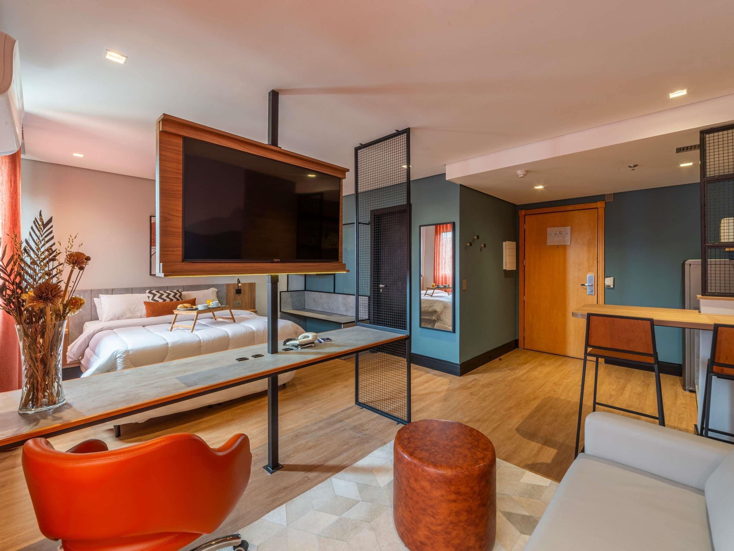 Chambre Deluxe, 1 grand lit et 1 canapé-lit