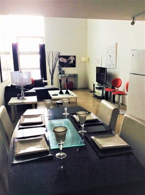 Condo, 1 Bedroom | In-room dining - Downtown Executive Condo Loft (Saskatoon)