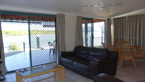 Waterfront Apartment 2 | Living area | TV - Lucinda Fishing Lodge (Lucinda)