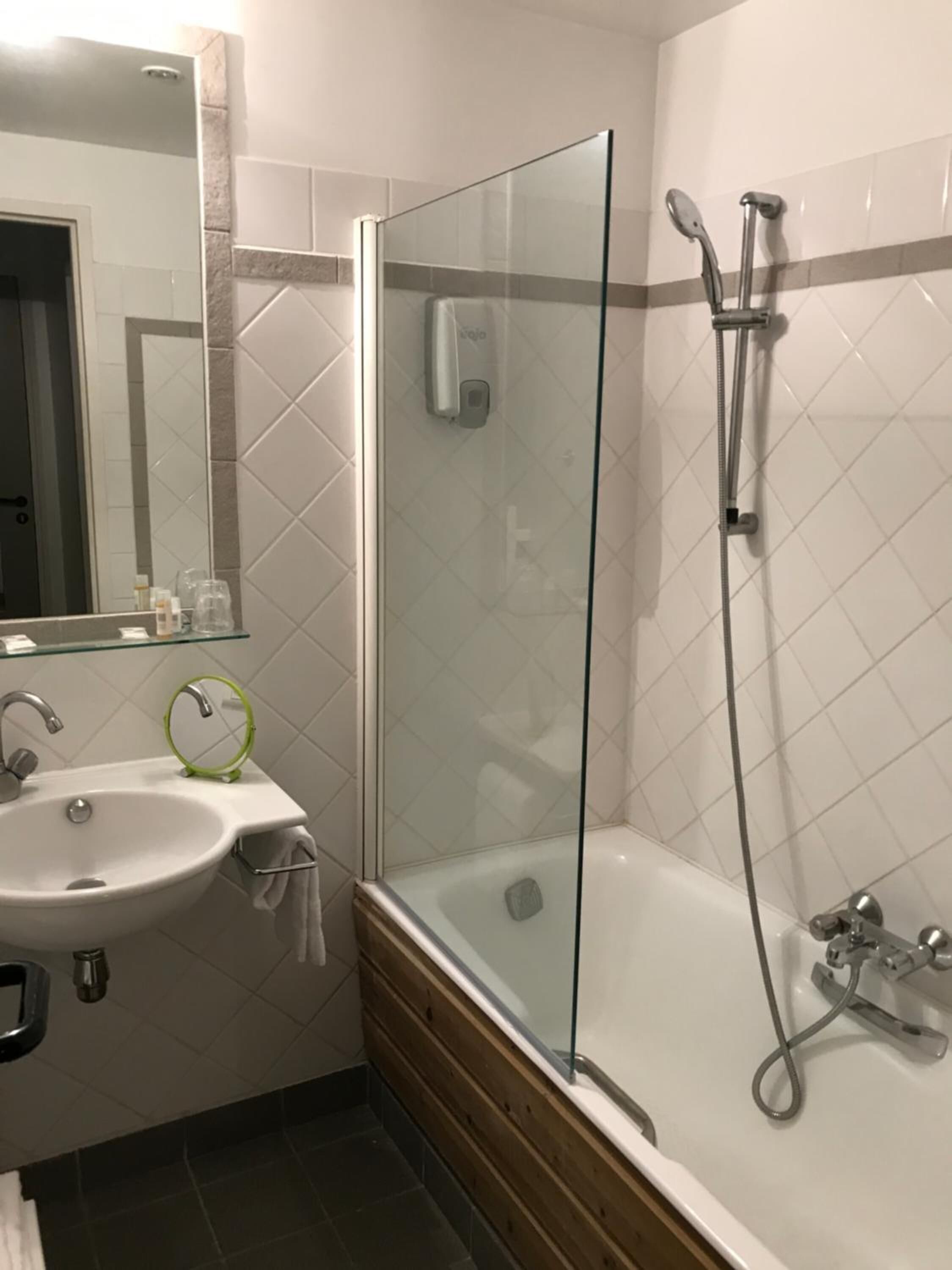 free toiletries, hair dryer, towels