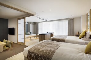 Kamar Comfort (Tatami area, Sky Comfortfloor) | Brankas, Wi-Fi gratis, dan seprai linen