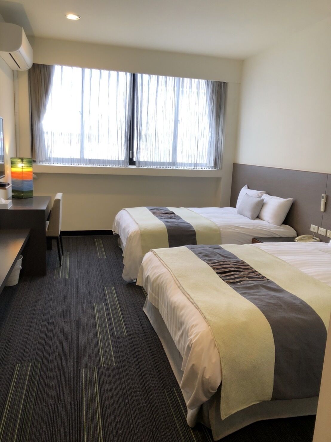 quadruple room, 2 double beds | desk, laptop workspace, blackout curtains, free wifi