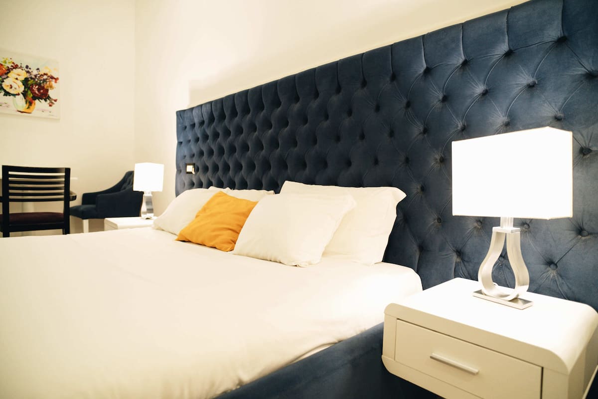 Quadrupla con sauna | 1 kamar tidur, seprai premium, dan selimut bulu angsa