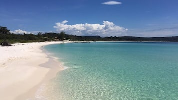 On the beach, beach volleyball