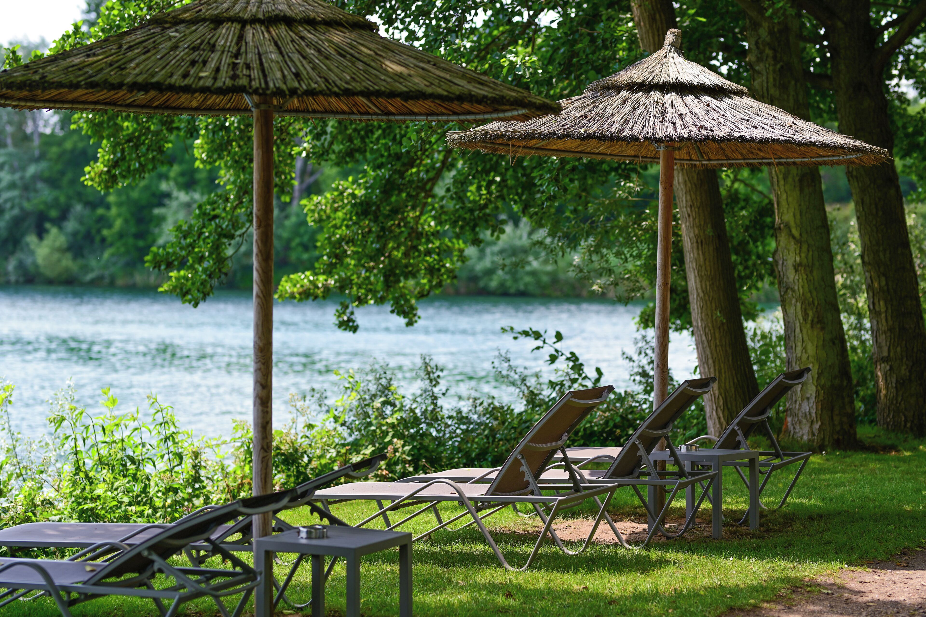 Private beach, beach bar