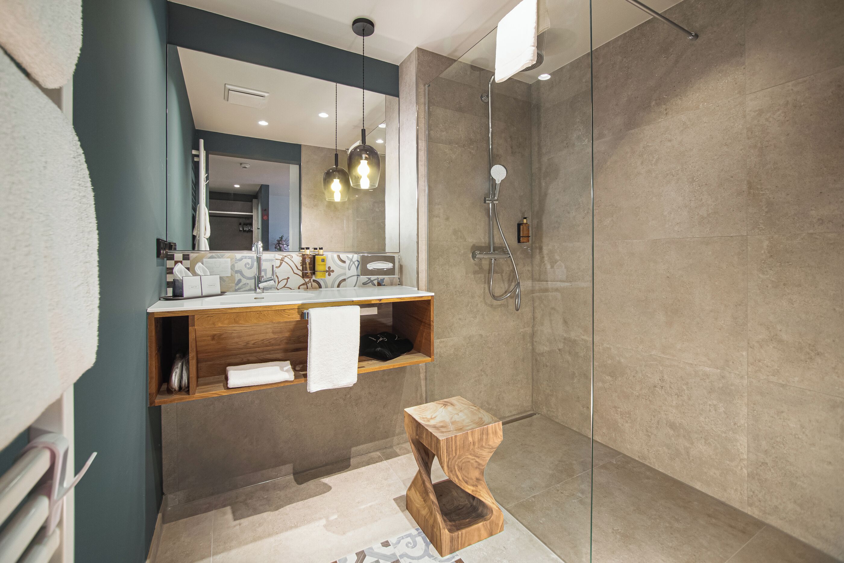 free toiletries, hair dryer, bathrobes, slippers