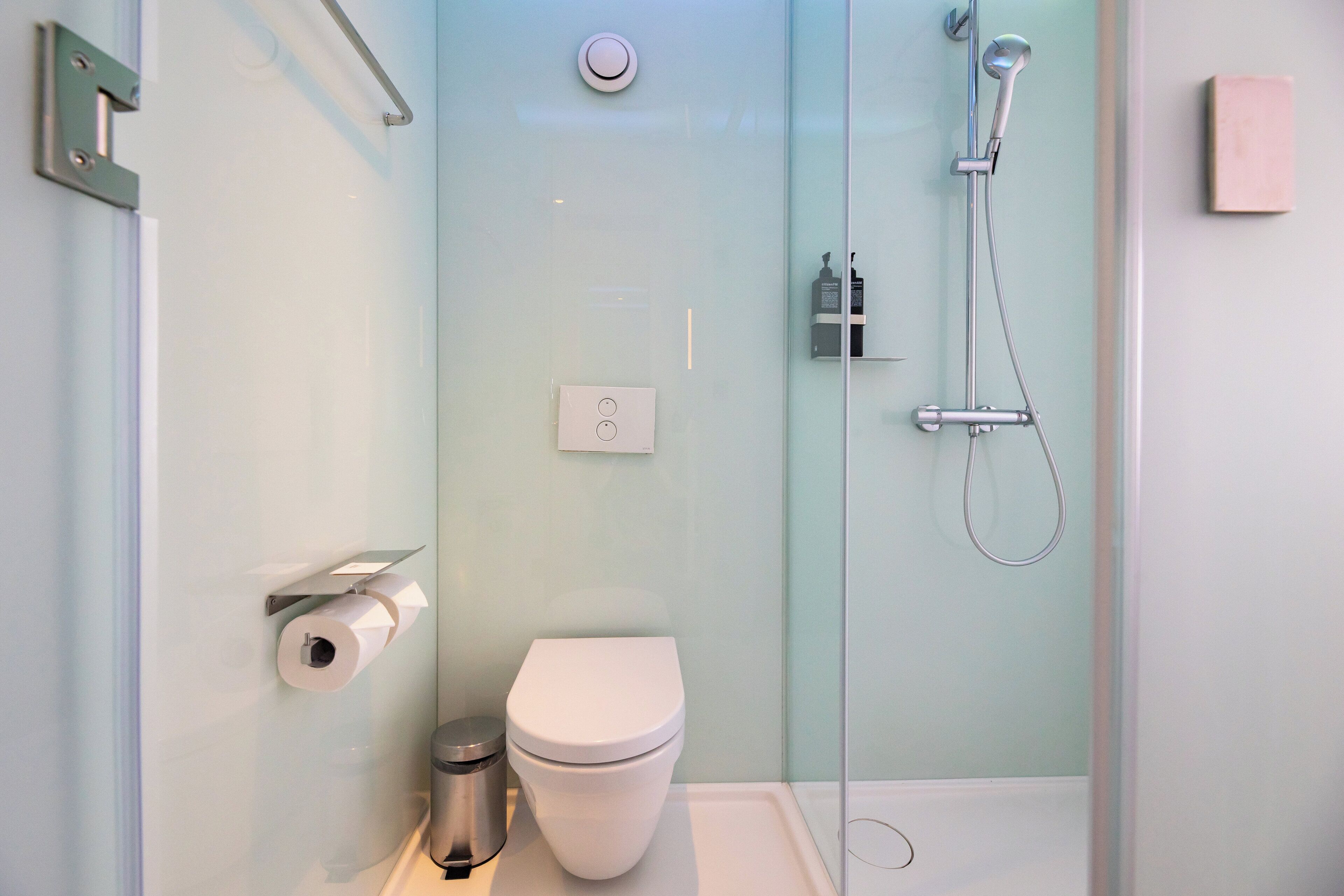 shower, rainfall showerhead, eco-friendly toiletries, hair dryer