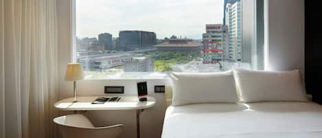 Premium bedding, pillow-top beds, in-room safe, desk