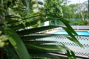 Chambre Standard, 1 lit double, vue piscine | Vue sur le jardin