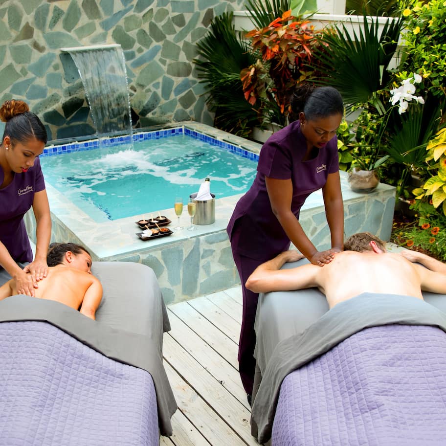 Couples treatment rooms, sauna, steam room, body treatments