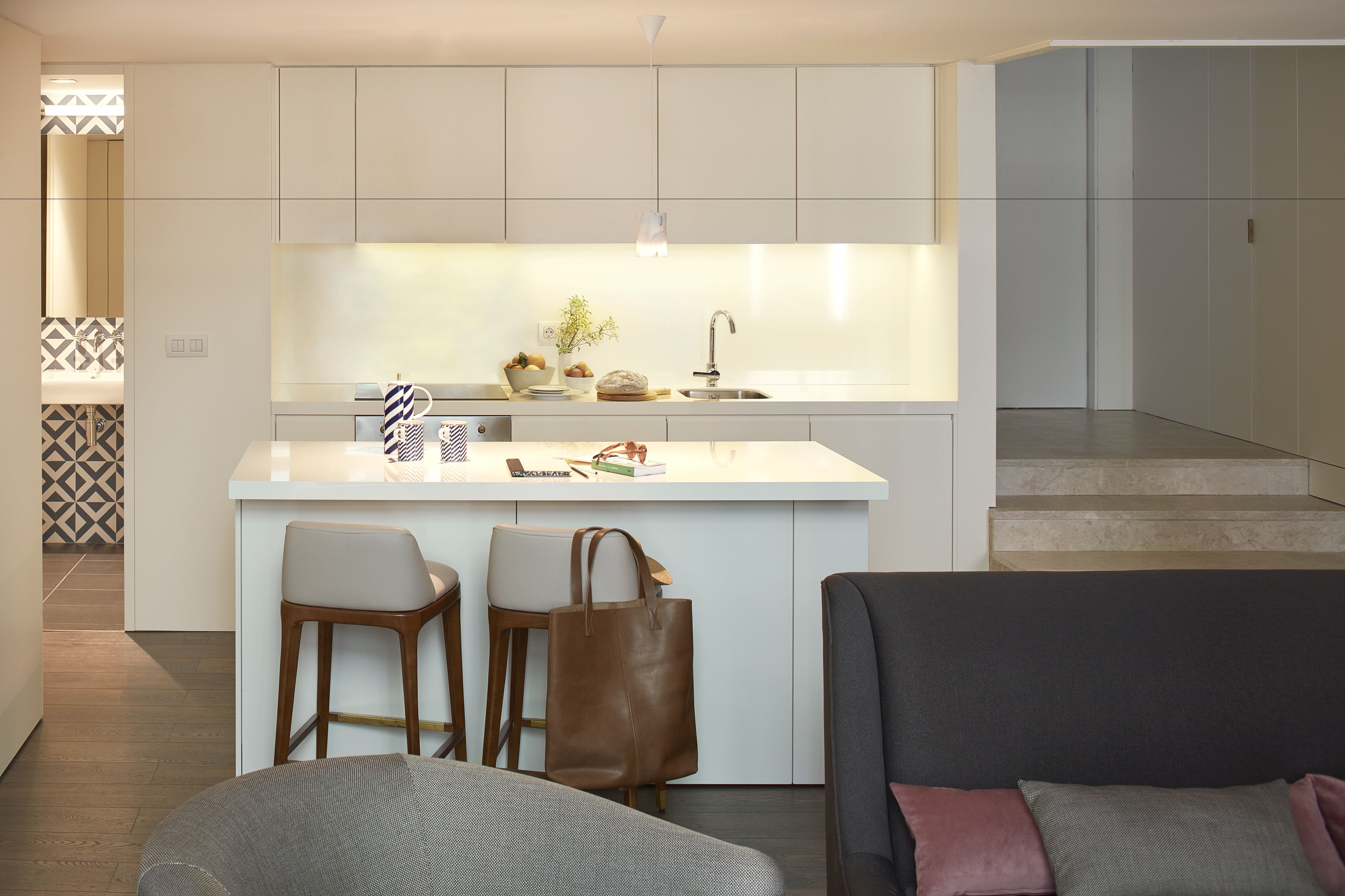 bairro alto mezzanine | private kitchen | full-sized fridge, microwave, oven, stovetop