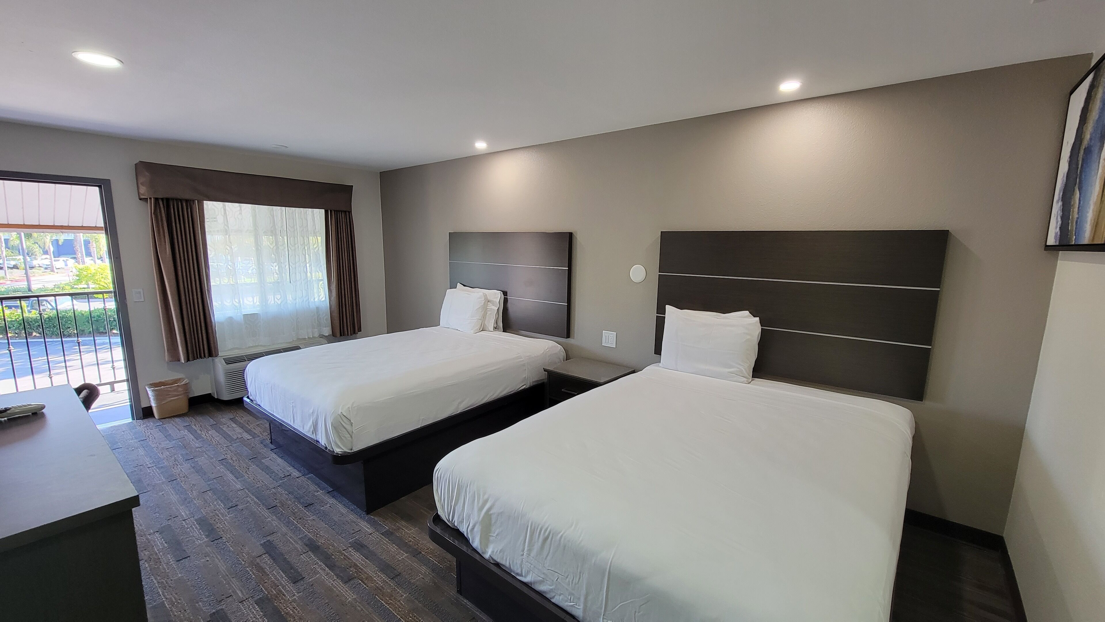 Desk, blackout curtains, rollaway beds, free WiFi
