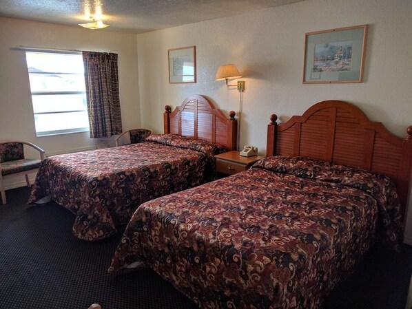 Basic Room, 2 Double Beds, Smoking | Free WiFi, wheelchair access