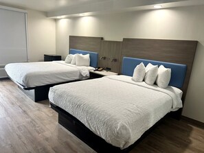 Deluxe Room, 2 Double Beds, Refrigerator & Microwave | Desk, blackout curtains, iron/ironing board, free WiFi