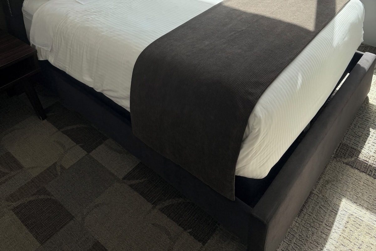 Suite Deluxe, 1 letto queen, angolo cottura (A/C) | Una scrivania, ferro/asse da stiro, Wi-Fi gratuito, lenzuola