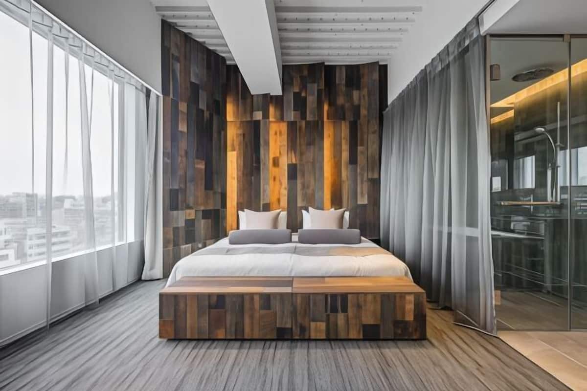 1 slaapkamer, luxe beddengoed, donzen dekbedden, een kluis op de kamer