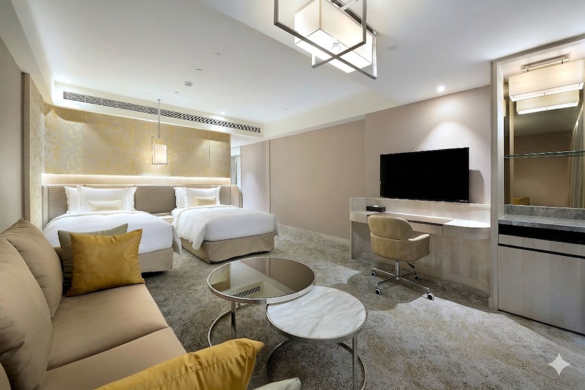 薈萃雙床房 | 客房內保險箱、遮光布/窗簾、隔音、熨斗/熨衣板