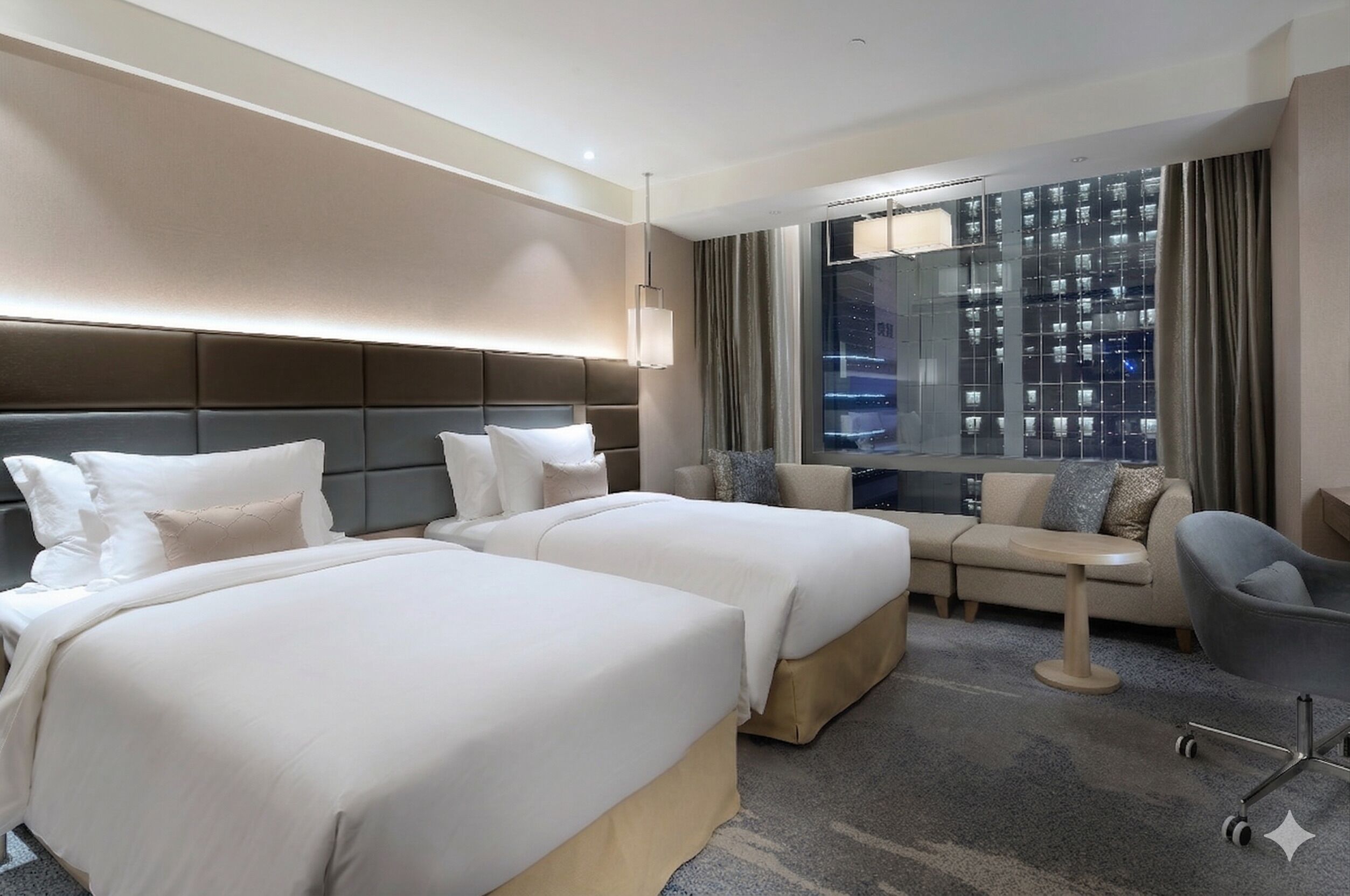 豪華雙床房 | 客房內保險箱、遮光布/窗簾、隔音、熨斗/熨衣板