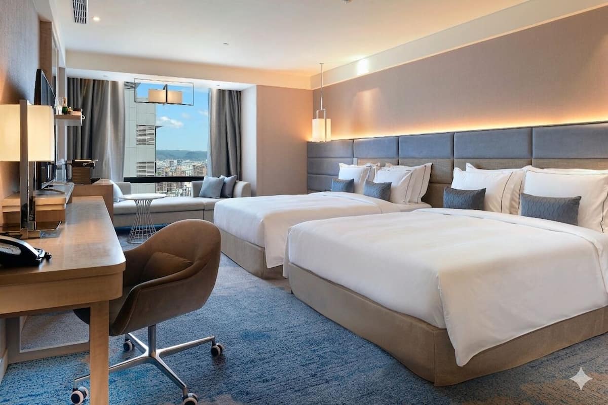 In-room safe, blackout curtains, soundproofing, iron/ironing board