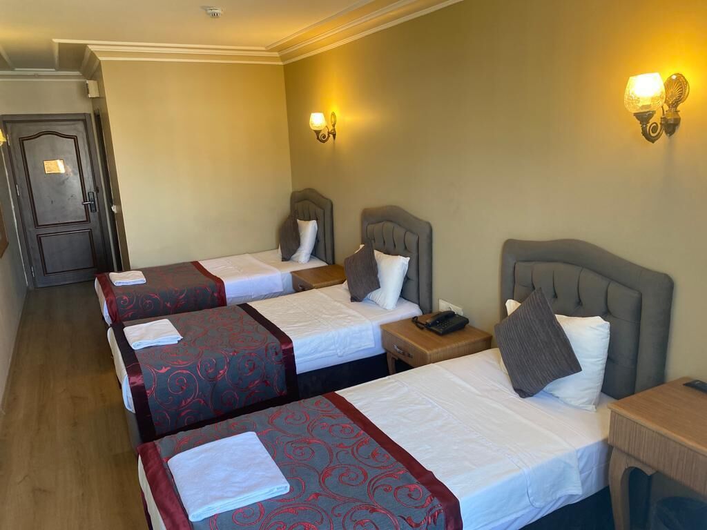 standard triple room, city view | egyptian cotton sheets, premium bedding, in-room safe, desk