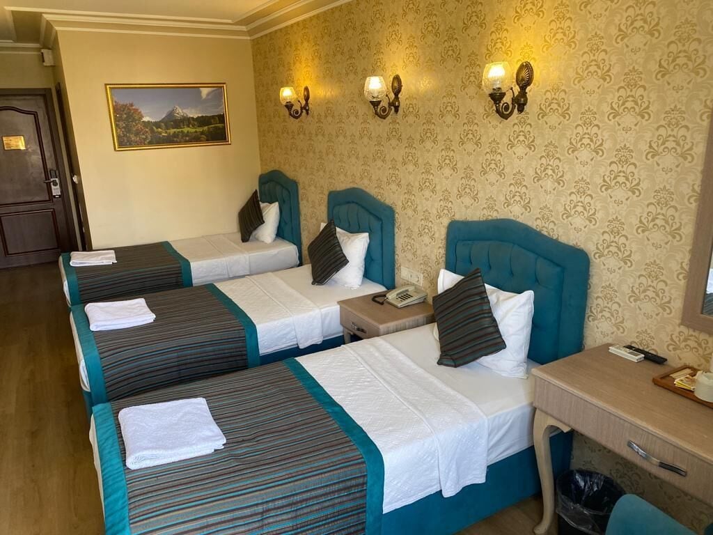 standard triple room, city view | egyptian cotton sheets, premium bedding, in-room safe, desk