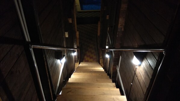 Basic Cottage, 1 Double Bed, Pool View | Staircase - Lazy Frog Goa (Carmona)