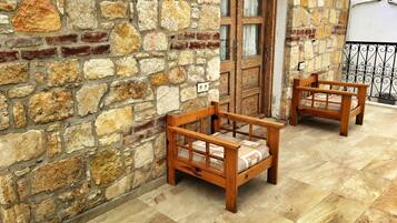 Quarto casal luxo | Terraço/pátio